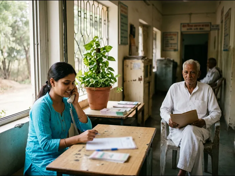 Clinic receptionist confirming an appointment on the phone